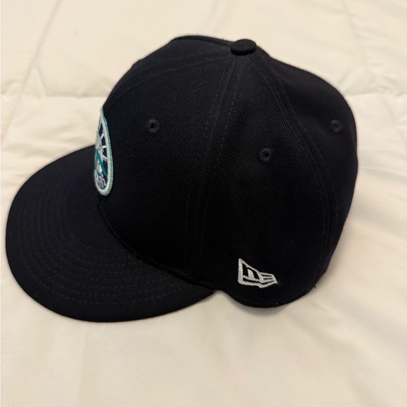 Seattle Mariners New Era Teal and Black hat 59fifty 7 1/8 - Picture 3 of 8